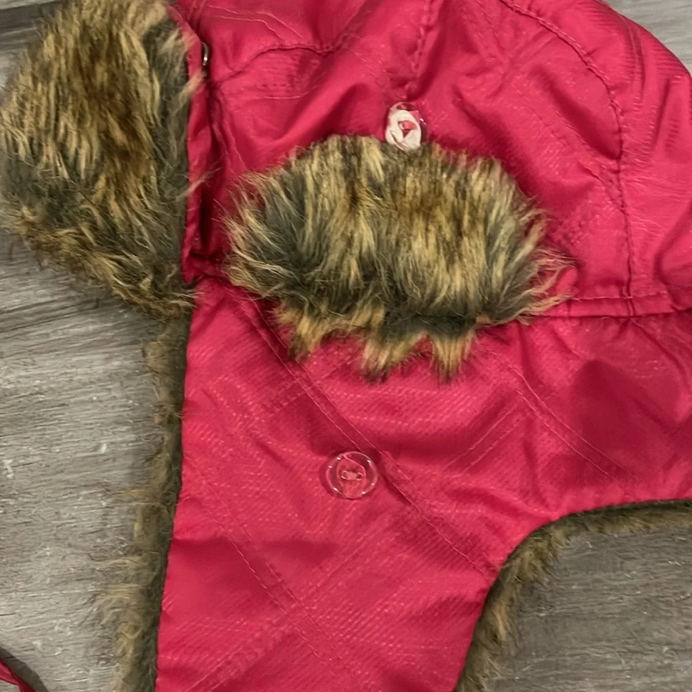 Trapper Hat Cold Weather Fur Super Warm Girls Large Pink